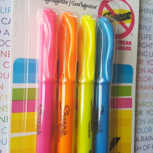 4 Highlighter Sharpie Narrow Chisel - Picture 4 of 5